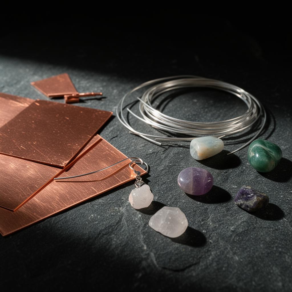 Materiales y piedras del taller